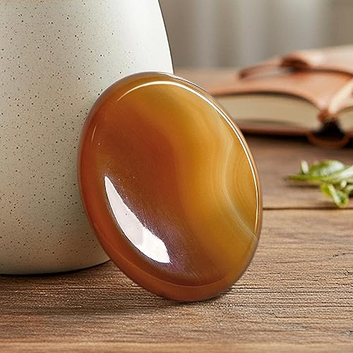 Carnelian Red Agate Crystals Healing Thumb Worry Stone Pocket Palm