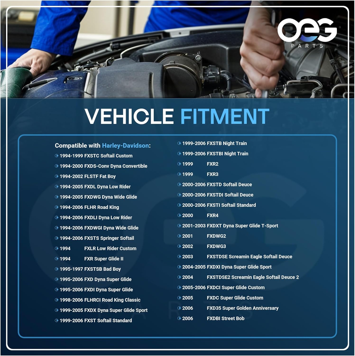 OEG Parts New Chrome Starter Compatible with 1989-Up Custom Harley Davidson 2.0KW 12V CW 18-Tooth Spline 1340cc 1450cc 2.7HP High Torque 3133503A, 3155999, SHD0009C, 41052332