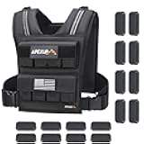 APEXUP Adjustable Weighted Vest Men 20lbs/30lbs/40lbs Weights with Reflective Stripe, Weight Vest Woman Workout Vest for Strength Training Running Walking