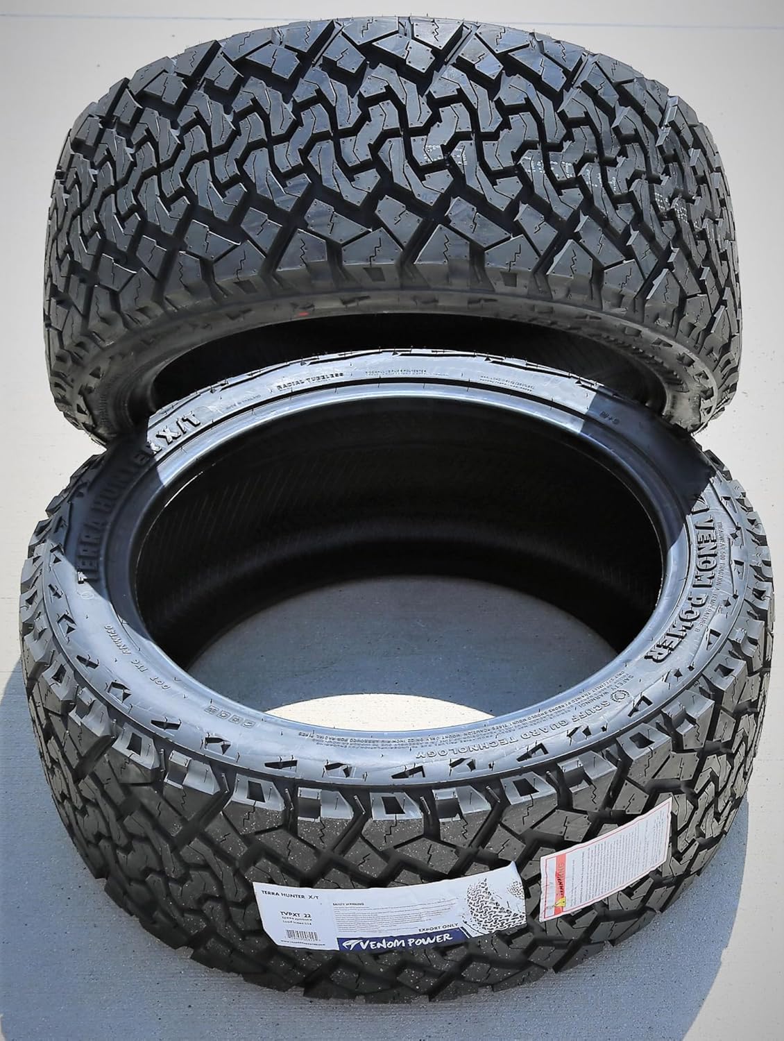 Set of 2 (TWO) Venom Power Terra Hunter X/T XT Truck/SUV All-Terrain Mud Off-Road Radial Tires-285/45R22 285/45/22 285/45-22 114T Load Range XL 4-Ply BSW Black Side Wall