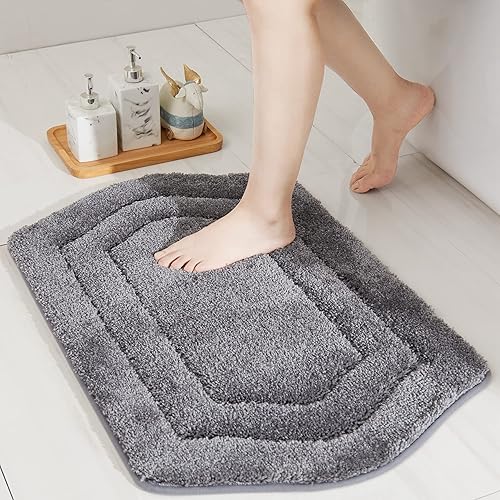 Miniatura 7 de COSY HOMEER Juego de toallas de baño extra gruesas para el baño, tapetes de baño antideslizantes, hilo de felpa suave, peludo y 100% poliéster