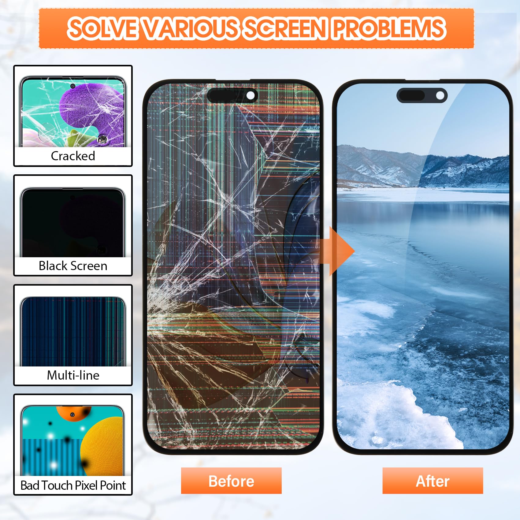 iPhone14Pro 画面のみ Amazon.co.jp: SRJTEK For iPhone 14 Pro incell 液晶パネル 画面交換