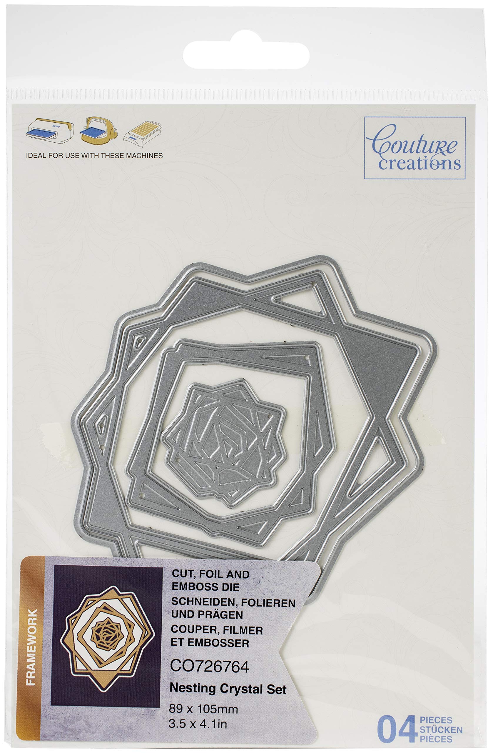 Couture CreationsCut FOIL Emboss Dies FR, Crystal Frame, One Size