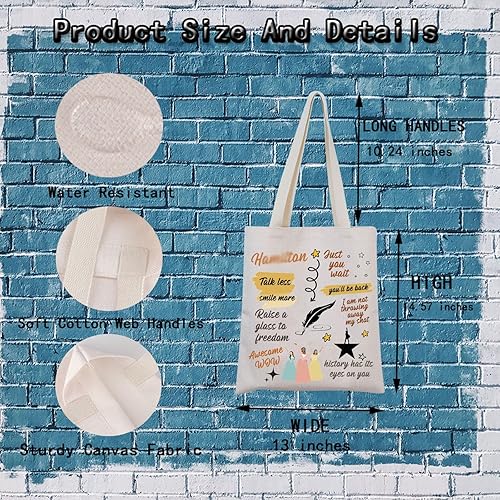 Miniatura 8 de MNIGIU Hamilton Musical Merch Hamilton Broadway Theatre Gift Bolsa de mano Hamilton Regalo para fanáticos de Hamilton