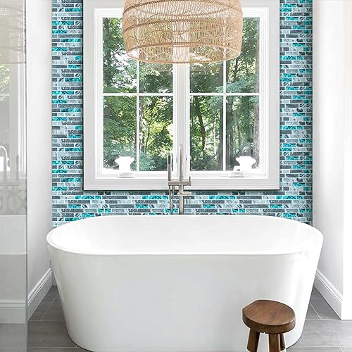 Vista 79 de STICKGOO - Azulejos autoadhesivos para loseta en muro, 12 x 12 pulgadas, azulejos autoadhesivos para loseta en muro de cocina y baño