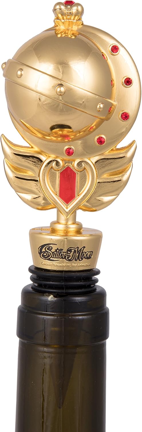 Sailor Moon Decorative Scepter Wine Stopper - Heavy Duty Metal Fits Any Bottle - Novelty Gift for the Anime Fan - Officially Licensed