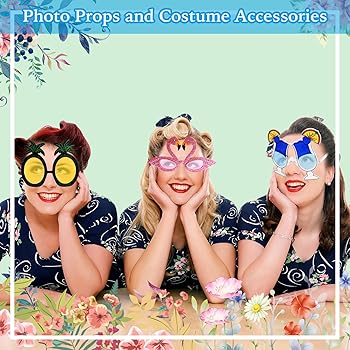 9 Paar Lustige Sonnenbrillen - Hawaii Partyzubehör Für Kinder & Erwachsene