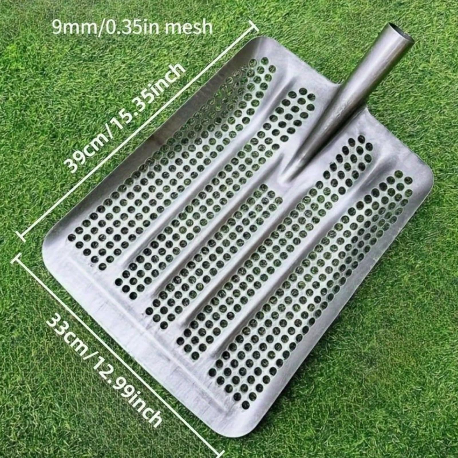 F Fityle Setaccio per Terreno Che perde, setaccio per setacciatura, Accessorio con Impugnatura Comoda, Resistente all'Usura, per Giardino Manuale Cavo e, Foro Rotondo Migliorato
