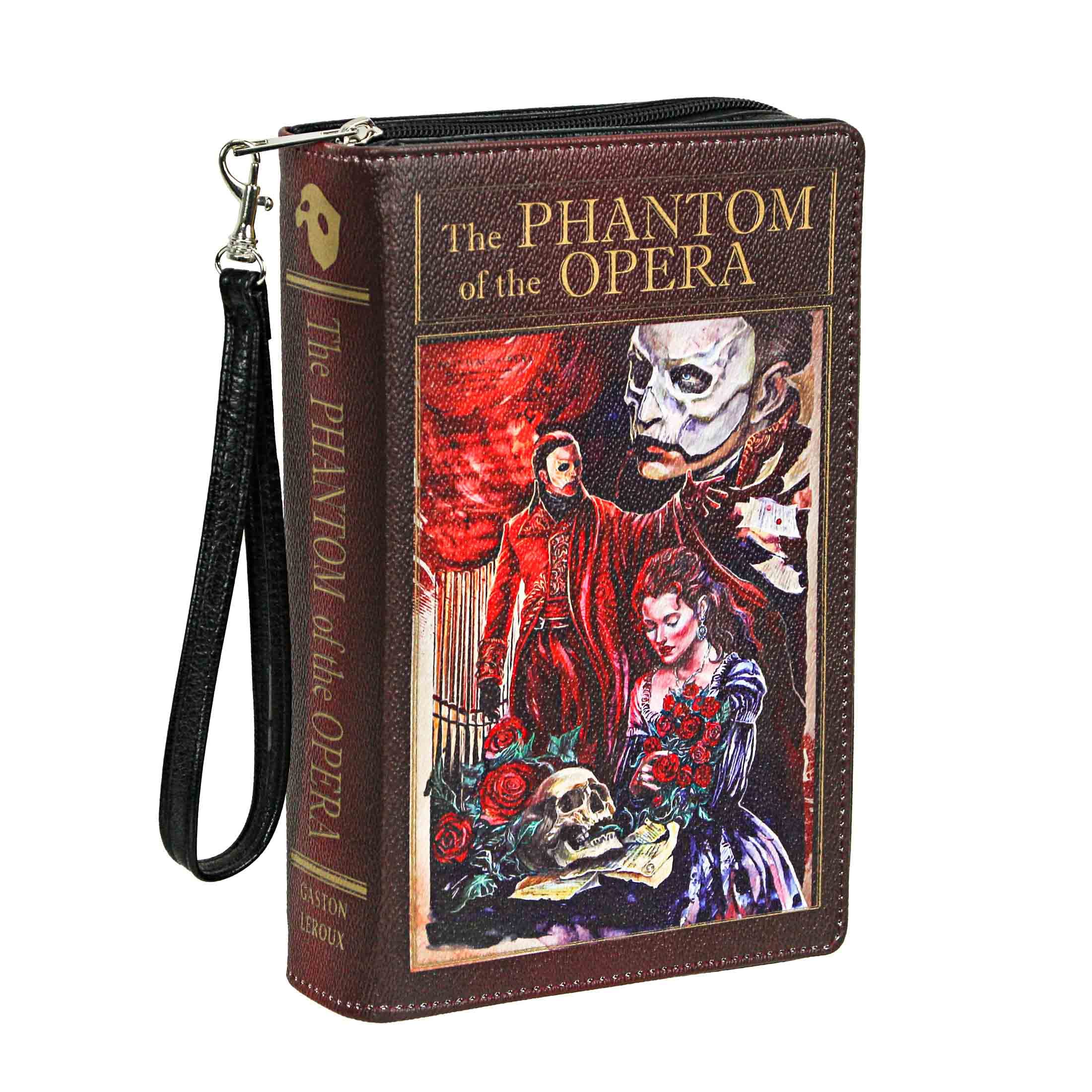 Things2Die4 Vinyl Phantom Of The Opera Book Handbag Novelty Clutch Purse Crossbody Bag