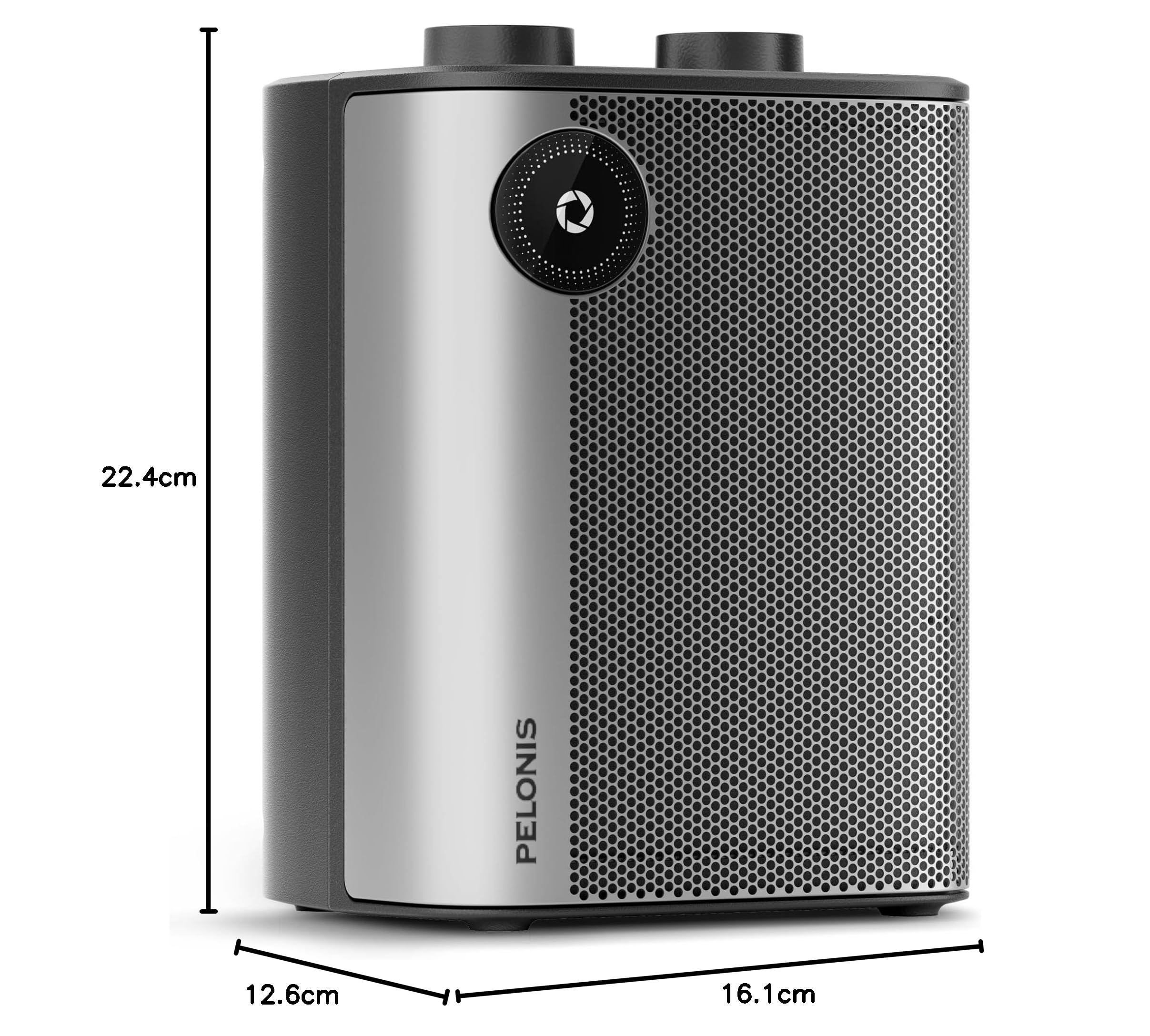 PELONIS Keramik Heizlüfter Mini 2000W, 2S Schnellheizung, 3 Heizstufen + Lüfter, Leise Tischheizung mit Überhitzungs & Kippschutz für Büro, Schreibtisch & Homeoffice