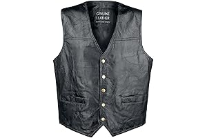 Men's Buffalo Leather Motorcycle Casual Vest