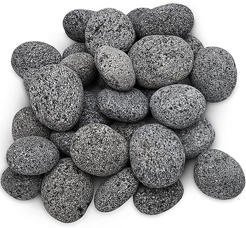 Miniatura 8 de Roca de lava negra para hoguera, piedras de lava natural de 2 a 3 pulgadas para hoguera de gas y chimenea (15 libras)