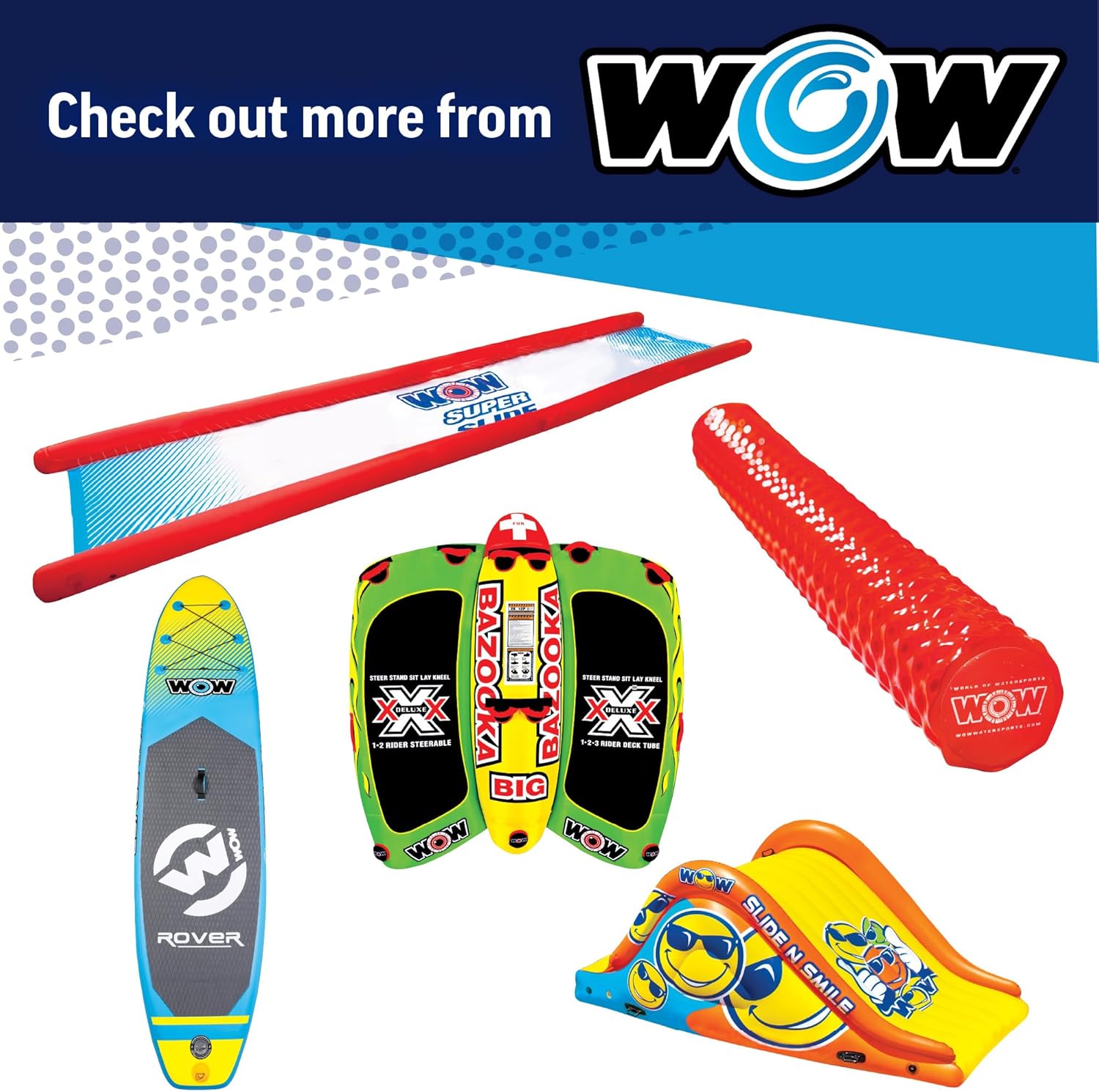 Wow Sports Vacation Mode Foam Water Saddle Float - Blue - Hands-Free Pool Seat - Whale Tail - for Kids & Adults