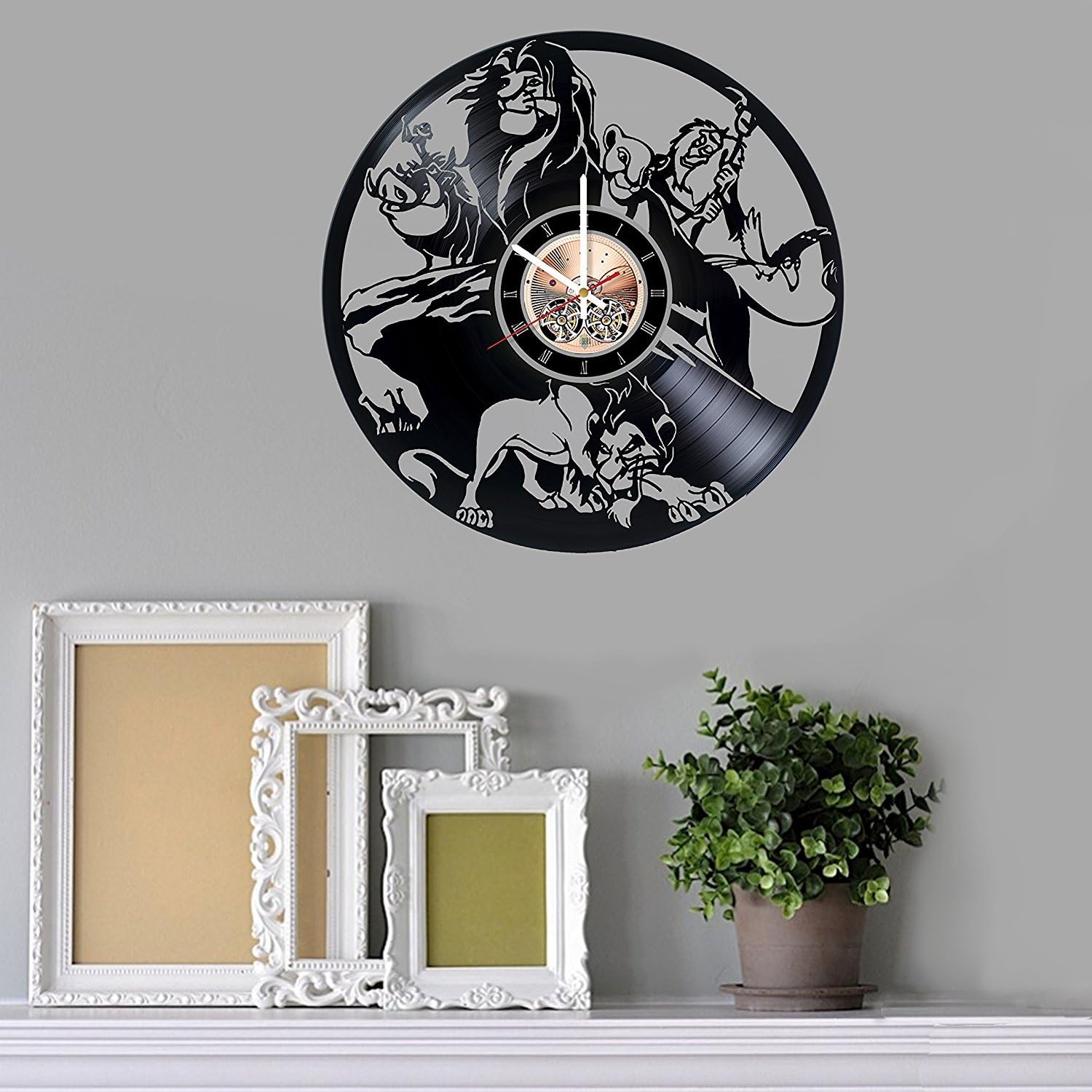 Best Quality 🔥 choma The Lion King Vinyl Record Wall Clock - Kids Room Wall Decor - Gift Ideas for Sister and Brother, Teens - Cartoon Unique Art Design