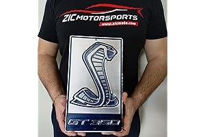 ZIC Motorsports Shelby Cobra GT350 Silver Badge Emblem Heavy Duty Metal Garage...