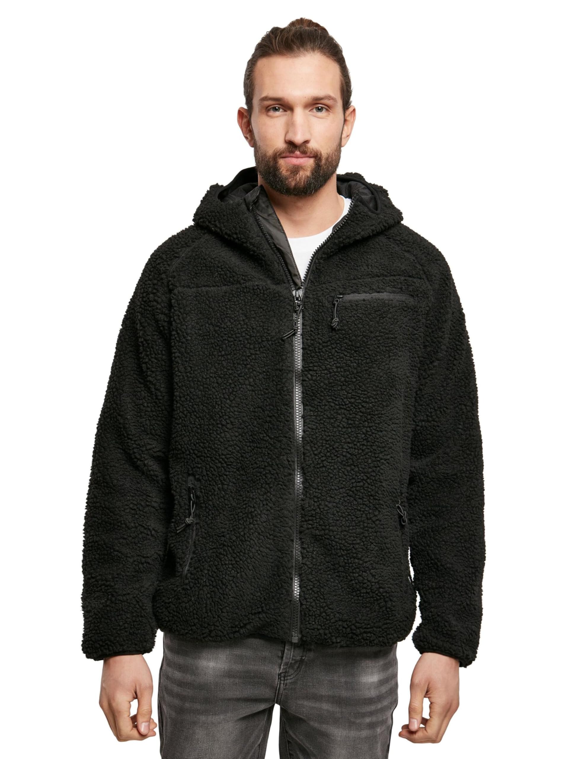 Brandit Teddyfleece Worker Jacket, color: black, size: 4XL