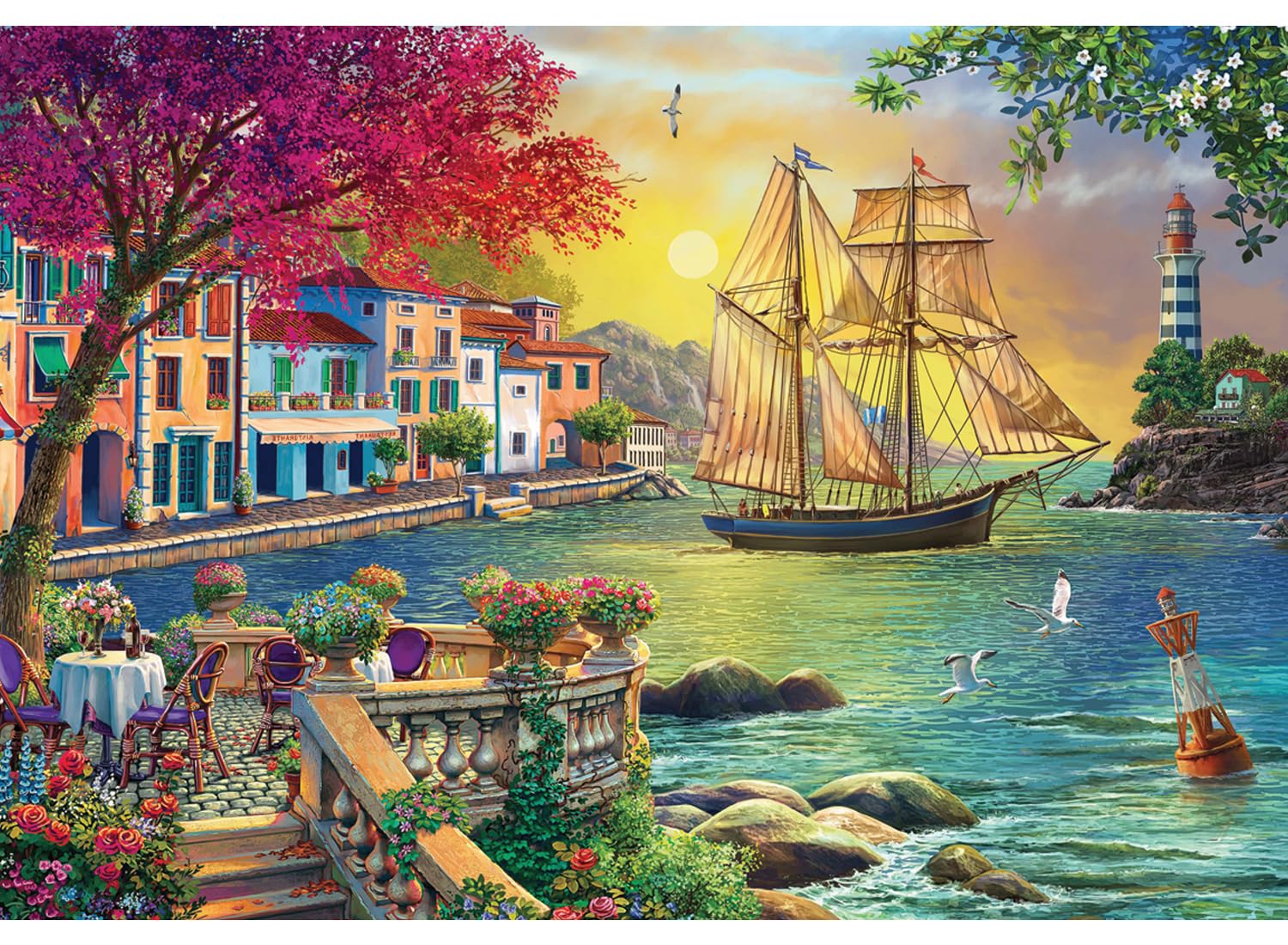 Anatolian Puzzle 2000-Teile Beautiful Coastal Sunset