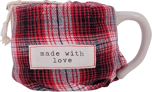 Miniatura 5 de DEMDACO Cuenco de sopa decorativo de cerámica blanca con corazón rojo casero de 24 onzas