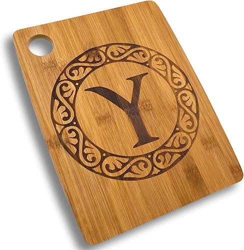 Miniatura 1 de Custom Catch Tabla de cortar personalizada, regalo de bambú personalizado, letra Y