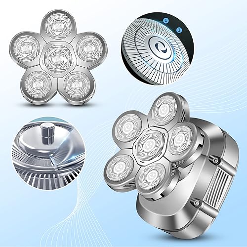 Miniatura 3 de Cabezal de repuesto para afeitadora eléctrica para hombre, cabezal de afeitado eléctrico 6D, cabezal de repuesto para afeitadoras de cabeza cerrada