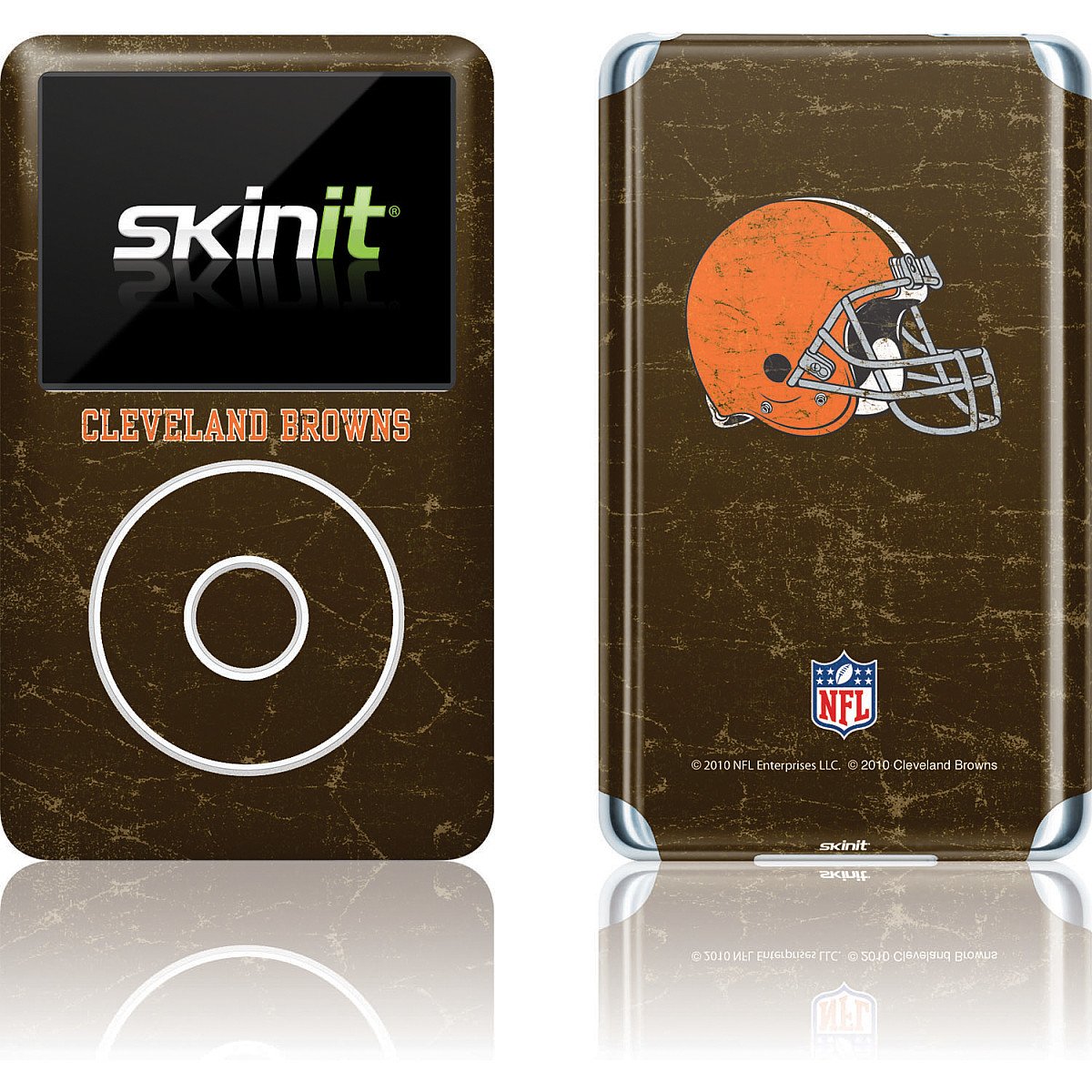 Skinit Decal MP3 Player Skin Compatible with iPod Classic (6th Gen) 80GB - Officially Licensed NFL Cleveland Browns Distressed Design