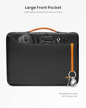tomtoc 15.6 inç dizüstü bilgisayar çantası kapağı 15.6 inç Lenovo IdeaPad, Dizüstü Ultrabook, HP Pavilion x360, Dell Inspiron 15, Acer Chromebook 15, LG Gram 17 Ultralight Notebook için evrak