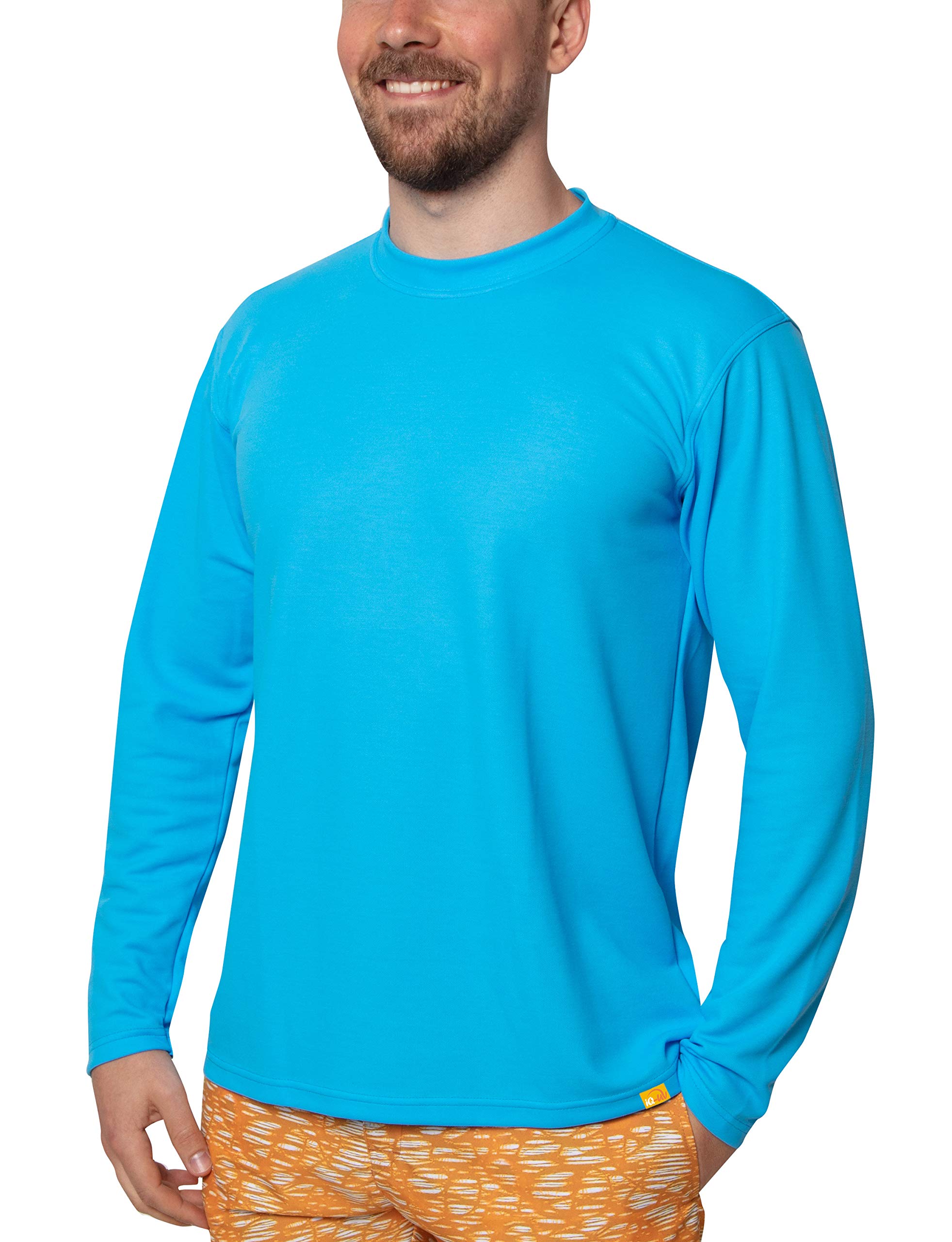 iQ-UV Herren Herren 50+ Sonnenschutz mit Rundhals, Regular Geschnitten T-Shirt Langarm Uv T-Shirt Langarm