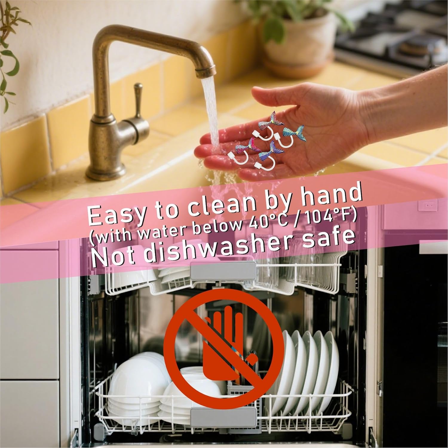 Summer Mermaid Straw Toppers for Stanley Cup,Sea Animal Silicone Straw Covers Cap for 30/40oz Tumblers & Water Bottles, Fits 10mm/0.4in Straws, 5Pack Reusable Cute Simple Modern Stopper Set - Image 3