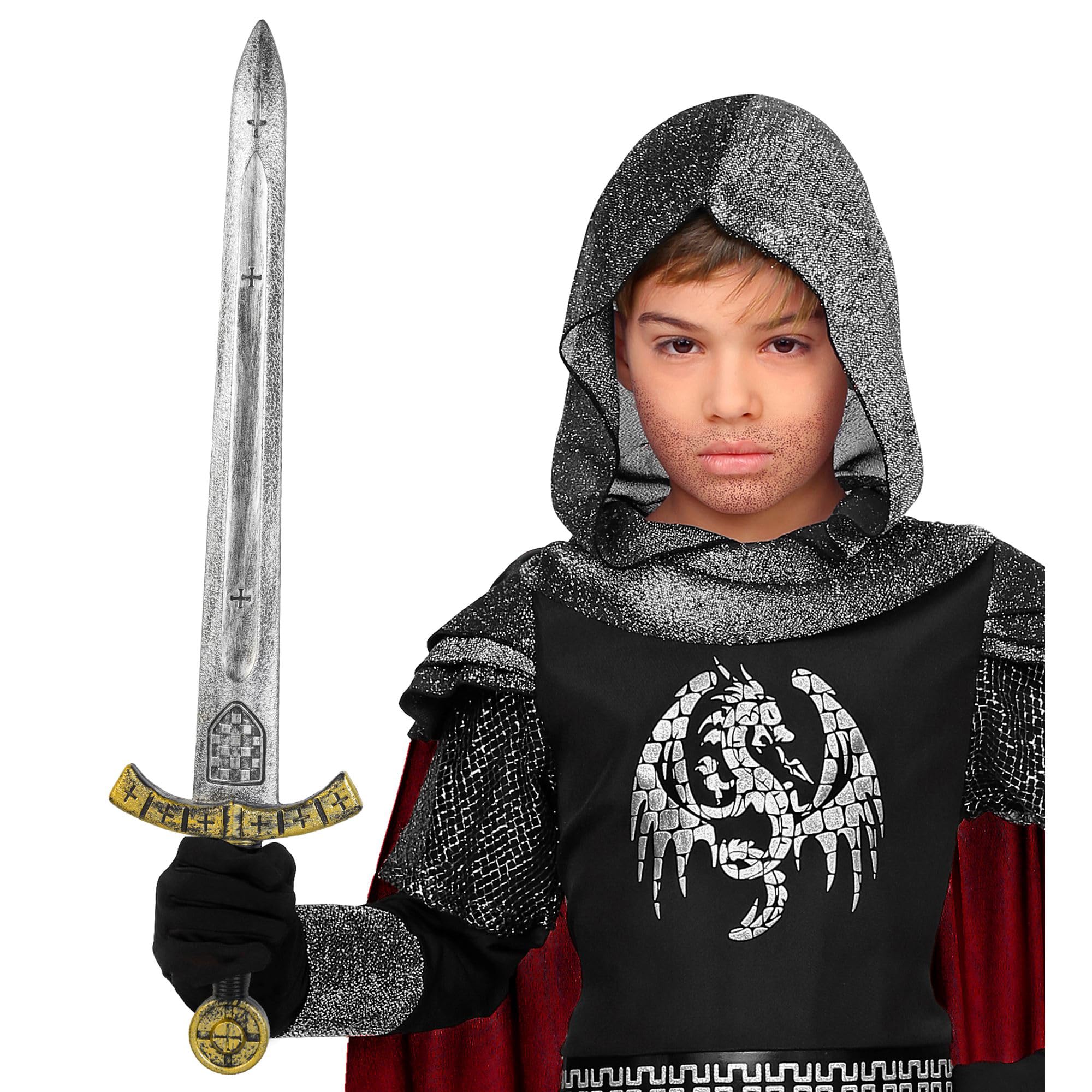 W WIDMANN MILANO Party Fashion - Espada de caballero medieval | Accesorio de disfraz para trajes medievales y de soldados, ideal para el carnaval, fiestas temáticas y juegos de rol