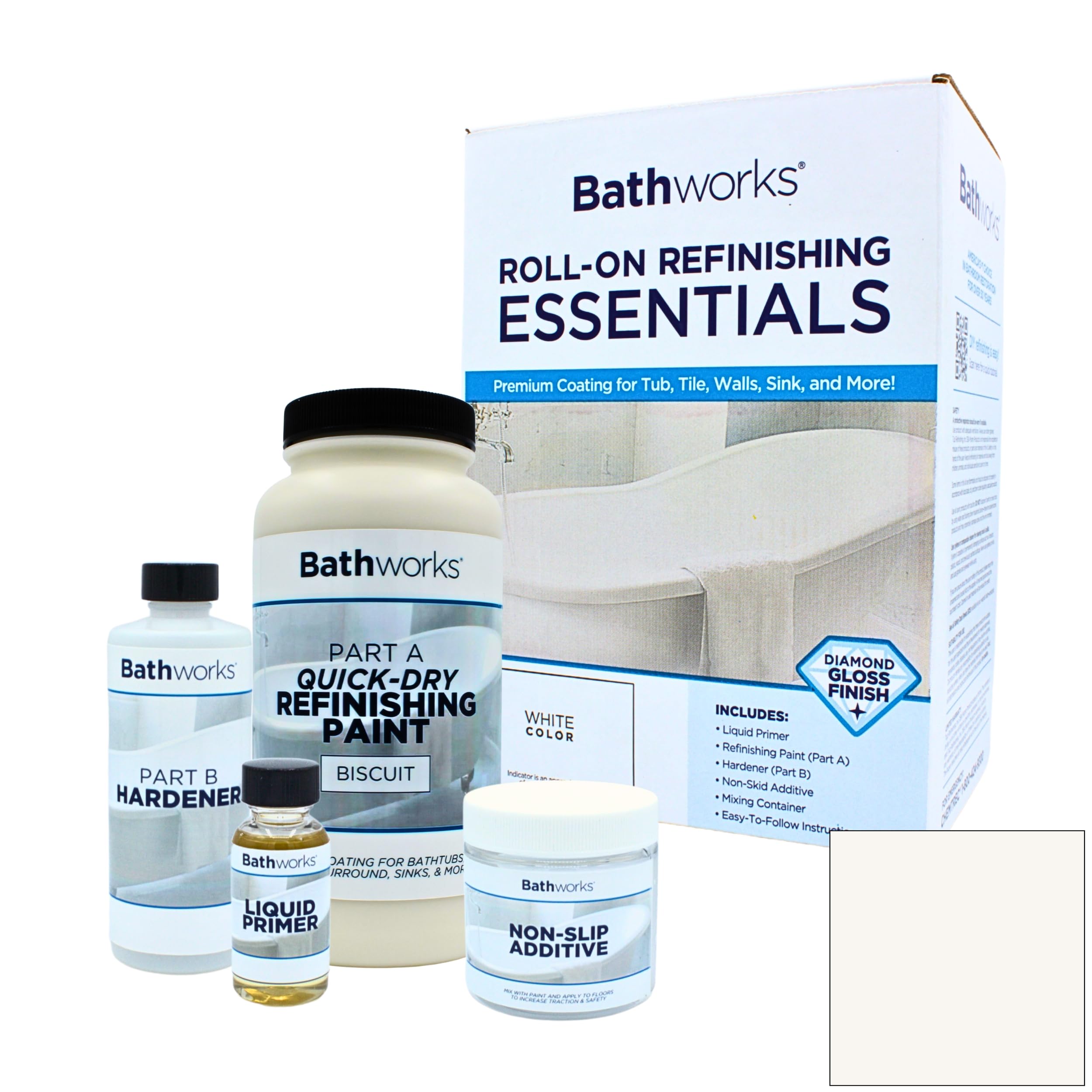 Amazon.com: Bathworks Bathtub Refinishing Kit Quick-Dry Standard
