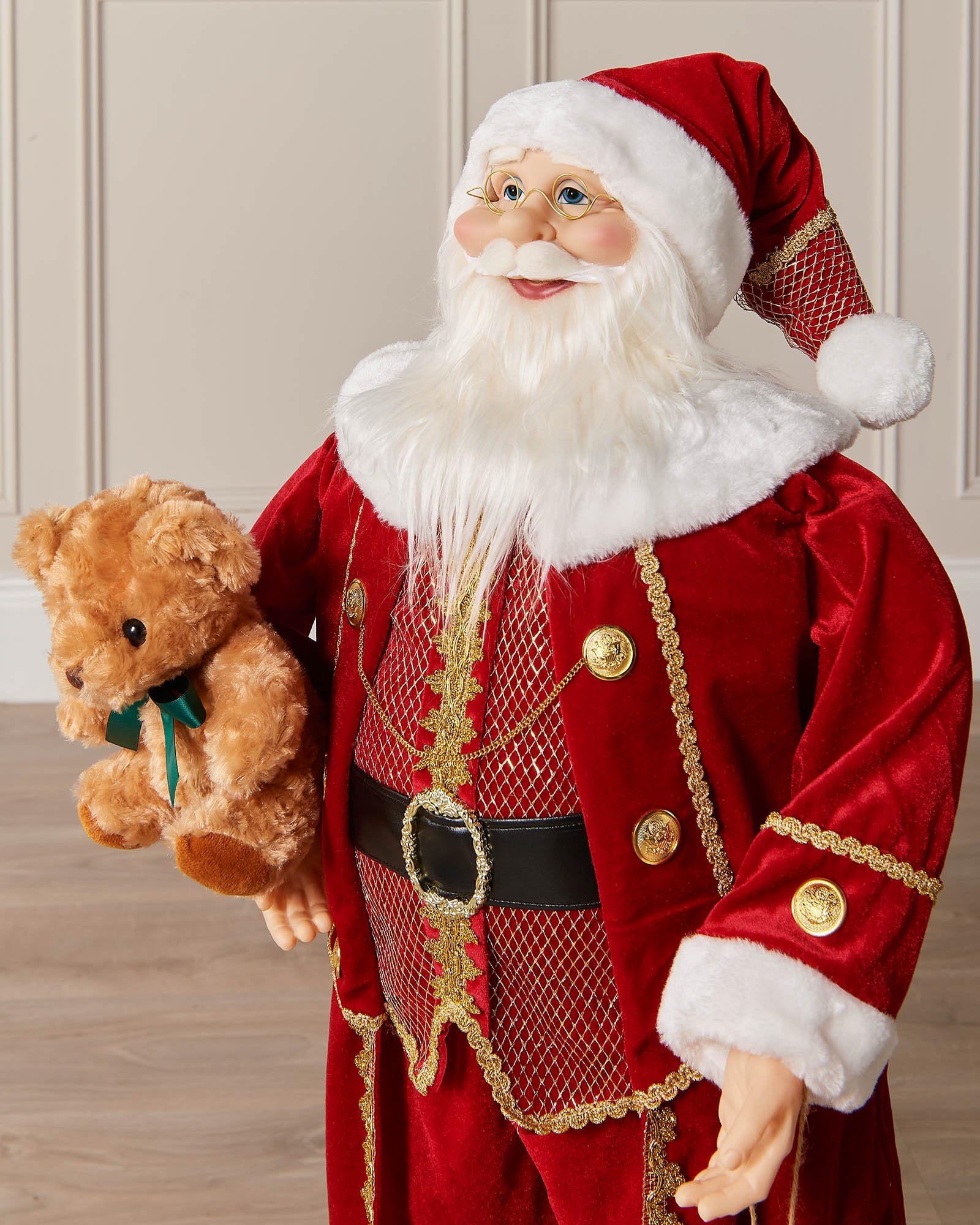 WeRChristmas Figurine de Père Noël, Rouge, 90 cm
