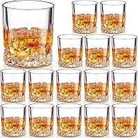 Vista 1 de Yaomiao 16 pack Old Fashioned Whiskey Glasses Bulk 10 oz Bourbon Cocktail Rocks Glasses for Whiskey Bourbon Liquor and Cocktail Drinks Gift