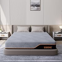 ESHINE 14 Inch King Cooling Gel Memory Foam Mattress - Green Tea Infused, CertiPUR-US Certified, Back Pain Relief, USA Made