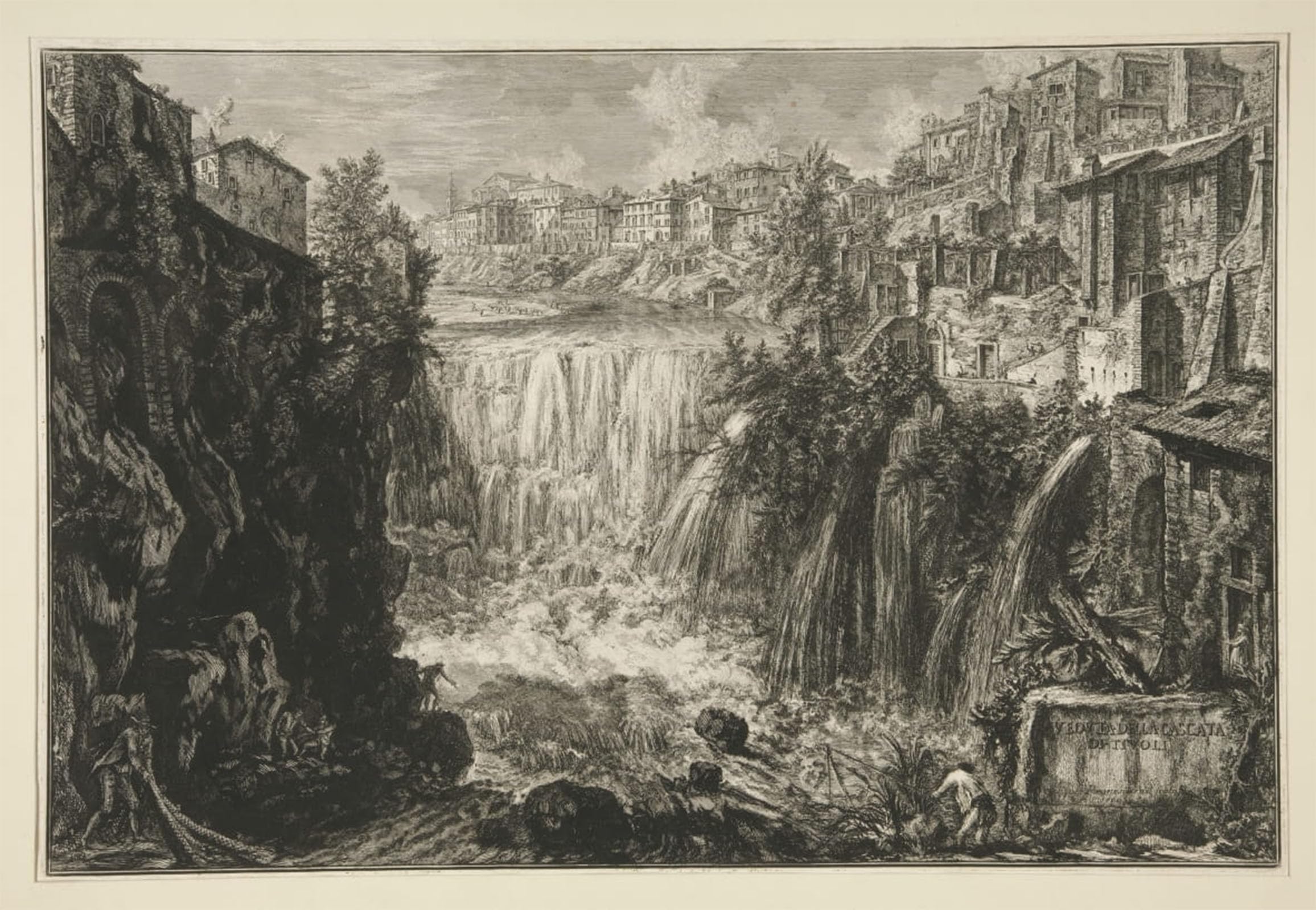 POSTERIIk Famous Animal Posters Vintage Picture Vedutaa Cascata Di Tivoli by Battista Piranesi Modern Wall Decor for Home Decor 60x90cm
