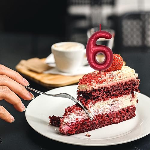 Miniatura 10 de DERVENTA Velas de cumpleaños con números azules de 2.36 pulgadas, decoración para tartas de fiesta, 1 pieza (número 10 azul)