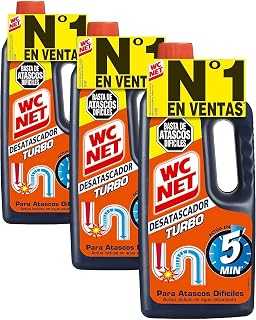 Wc Net Desatascador Turbo, 1L (Paquete de 3)