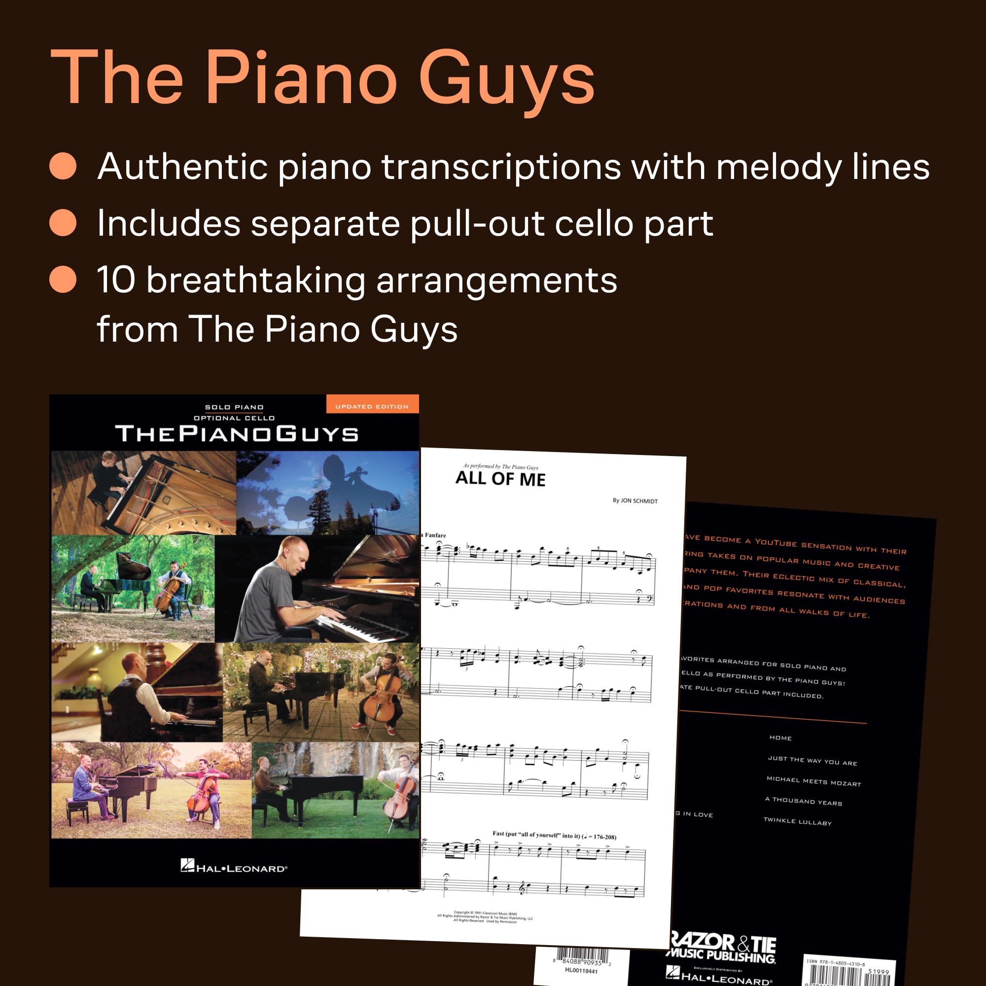 The Piano Guys: Solo Piano with Optional Cello