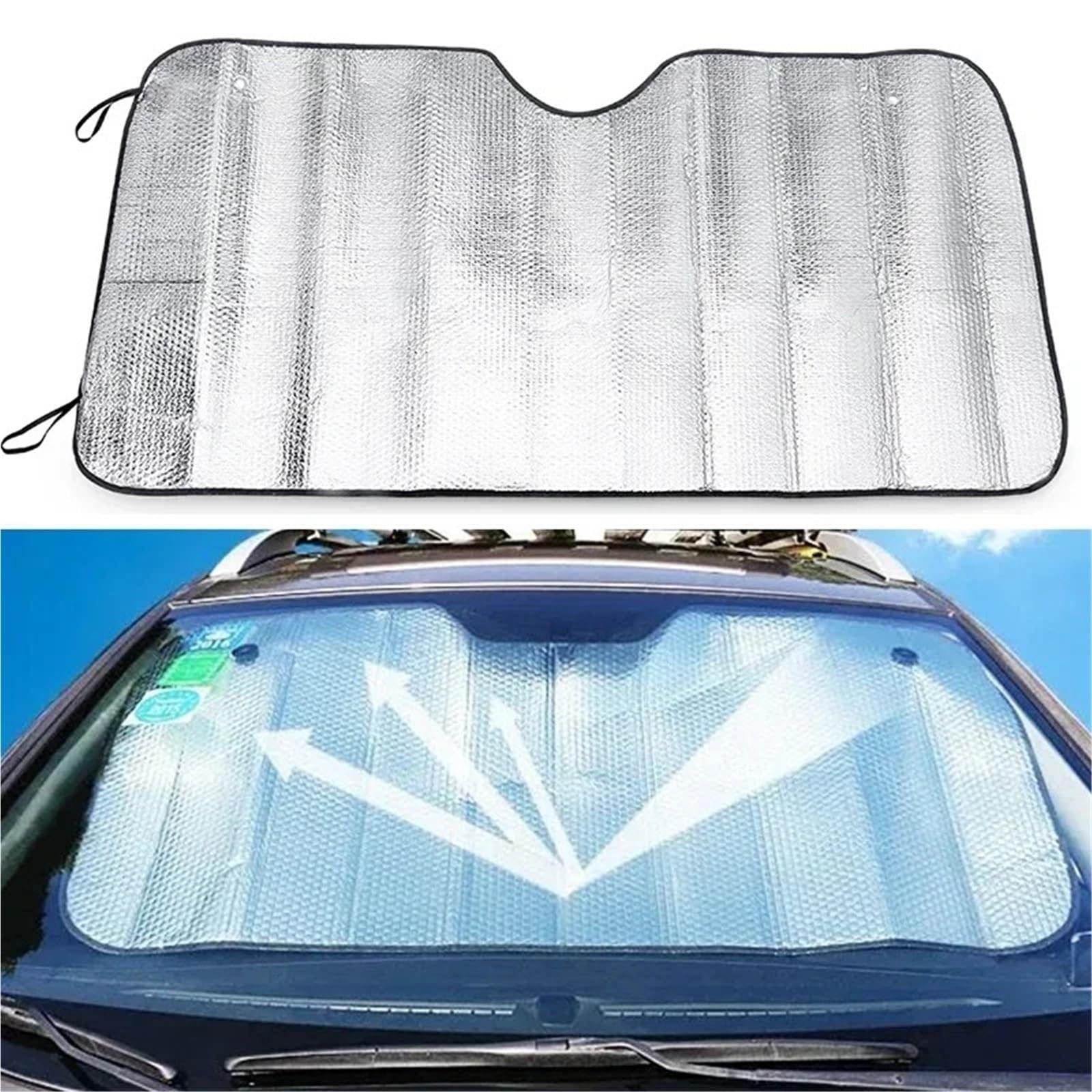 samochodowe parasole przeciwsłoneczne Osłona Przeciwsłoneczna Na Okno Samochodu Szyba Przednia Śnieg Lód Ochrona Anty-UV Tylna(Hm130x60CM)