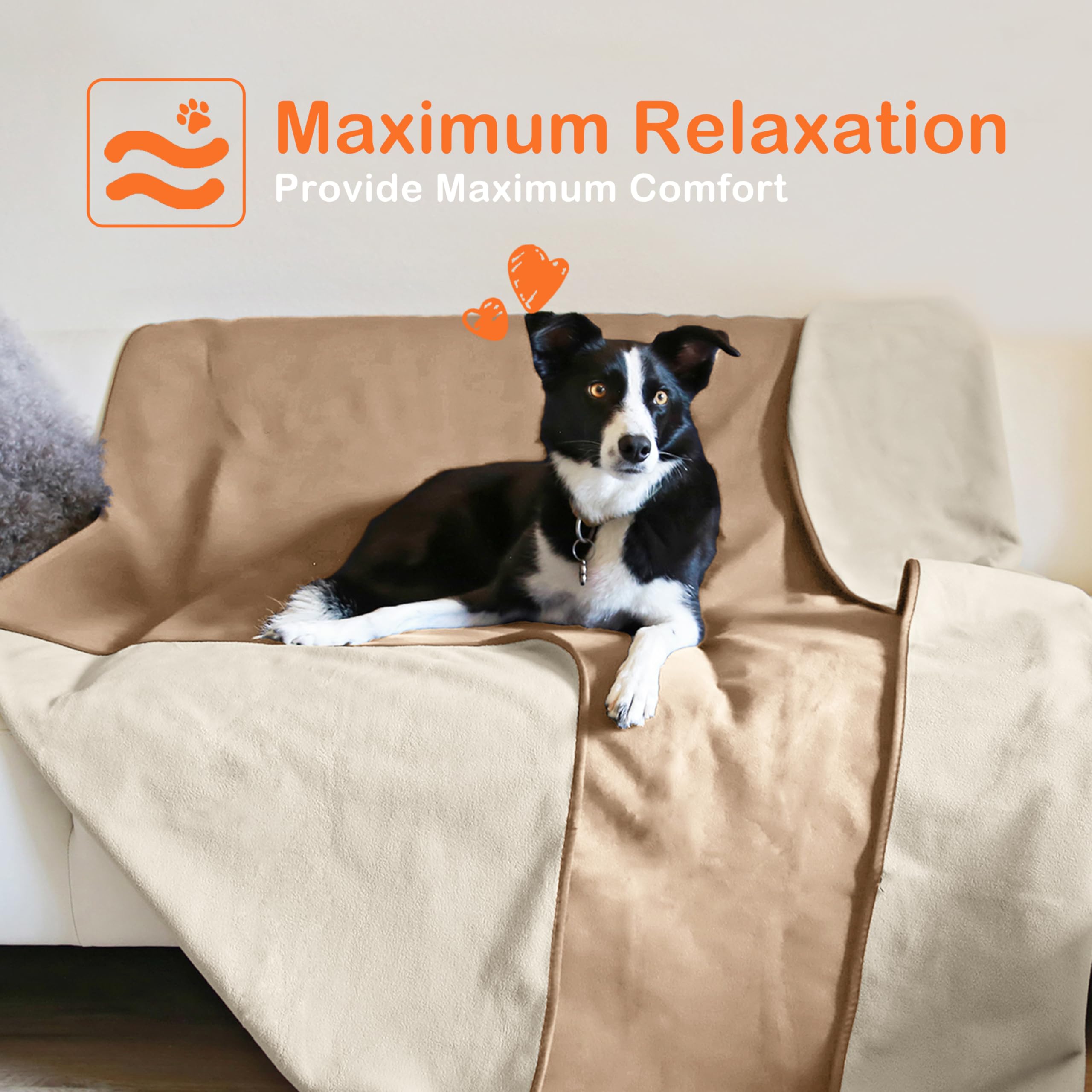 Wasserdicht Hundedecke Katzendecken Waschbar, wasserdichte Decke für Große Hunde Sofaschutz Couch Überwurf, Flauschig Wasserdicht Liebesdecke für Schutzdecke Tagesdecke, XL 203 x 229 cm