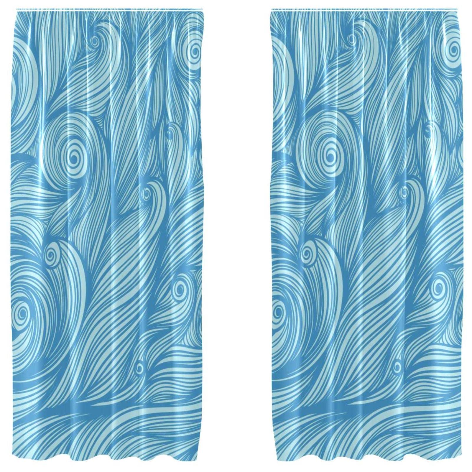 Rideaux légers Blue Waves pour sublimer une pièce sombre