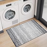 Vista 125 de Vintage Bohemian Entry Rug, 2x3 Small Entryway Rug Boho Kitchen Rugs Non-Slip Washable Indoor Door Mat, Distressed Floral Soft Accent Throw Rugs for