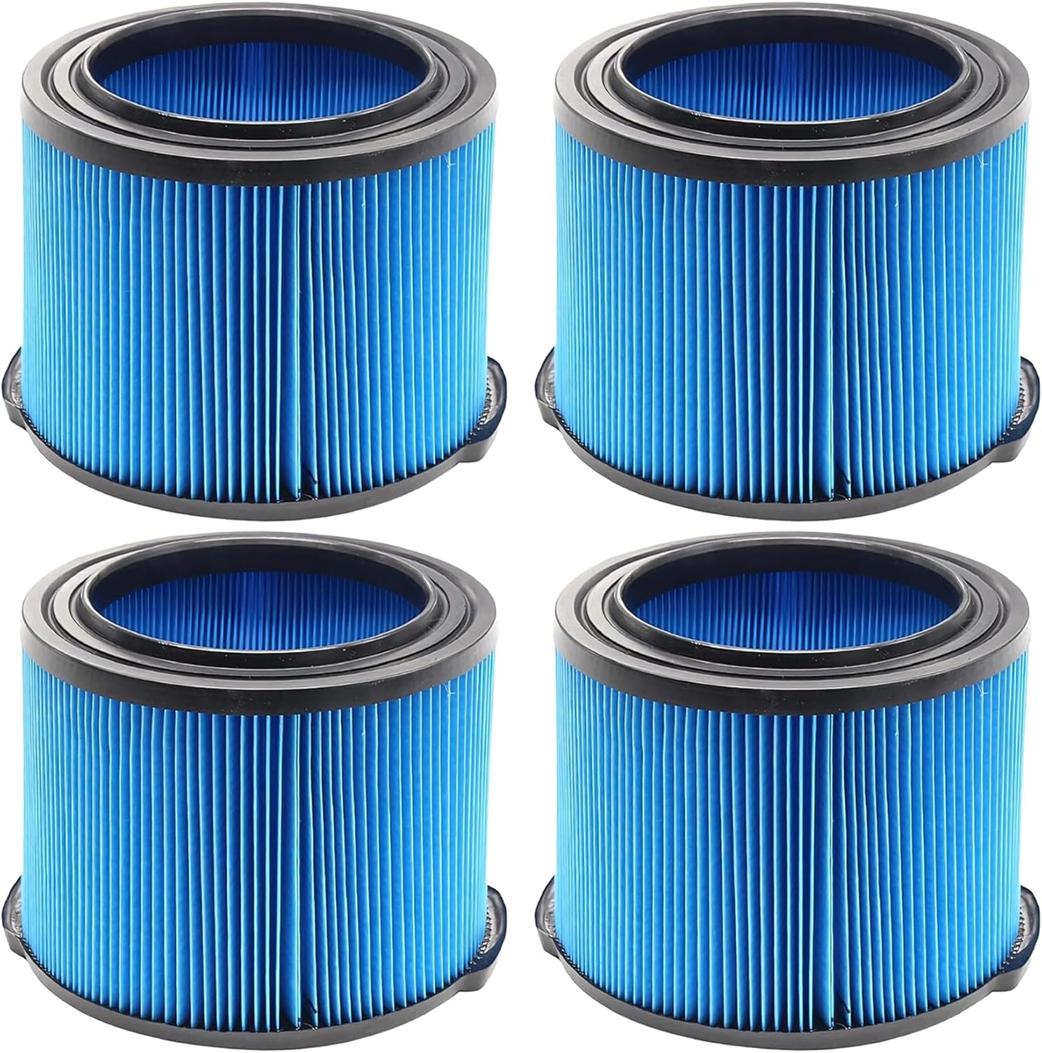 4 Pack VF3500 Replacement Filter for Rid gid Wet Dry Vac filters 3-4.5 Gallon Vacuums, Fits WD3050, WD4070, WD4080, WD4522, 4000RV, 4500RV