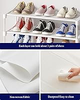 Vista 5 de Kitsure - Zapatero no tejido de alta calidad, organizador de zapatos para armario, entrada, garaje y pasillo, estantes de zapatos apilables largos