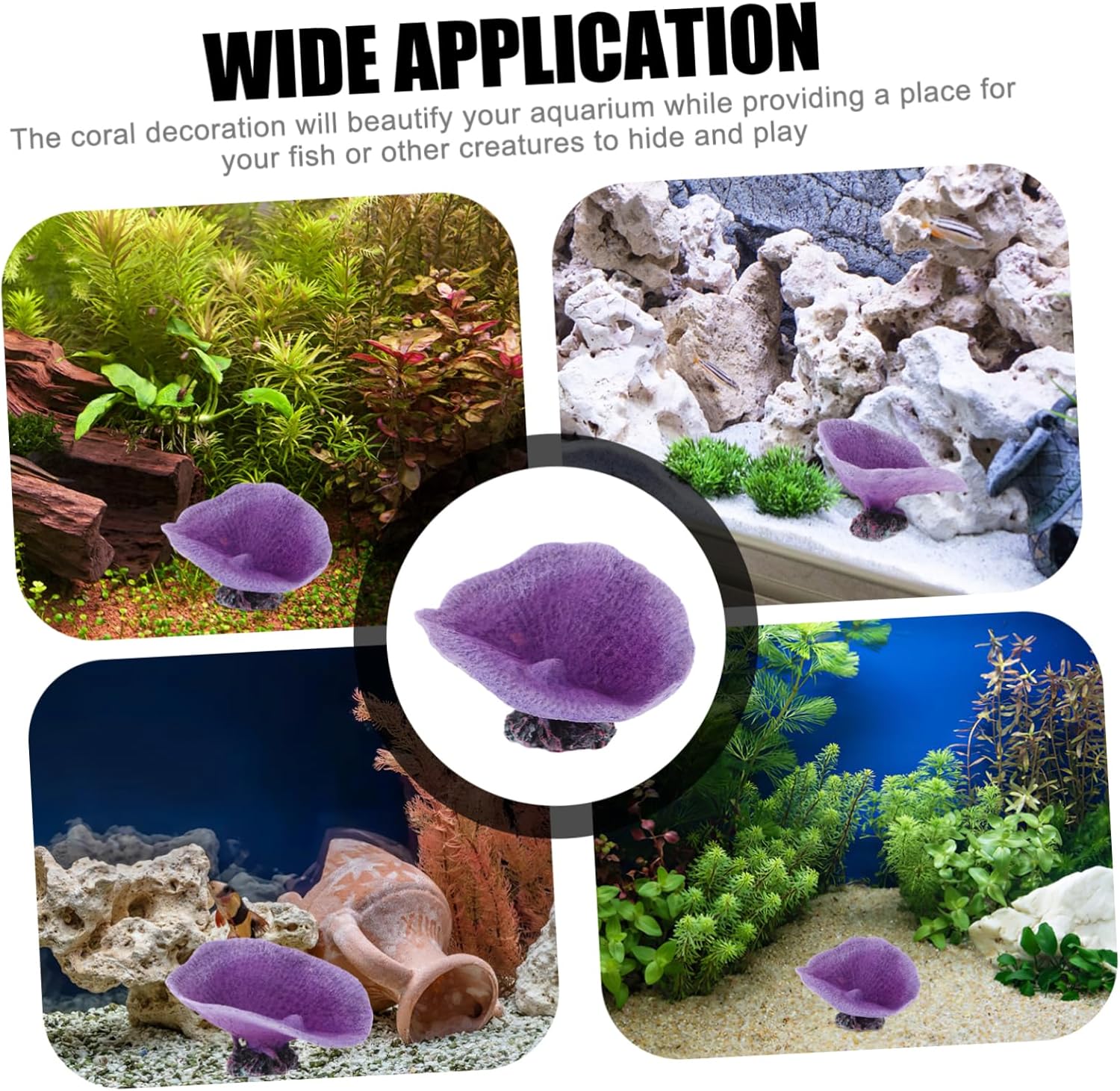 5pcs Simulated Coral Landscaping Fish Artificial Coral Decorations Kit Faux Tank Ornaments Large Water Coral for Aquarium Net Aquarium Ornaments Large Aquarium