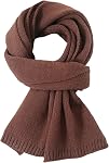 amokk Solid Winter Scarf for Girls Women Cold Weather Fashionable Knit Scarves