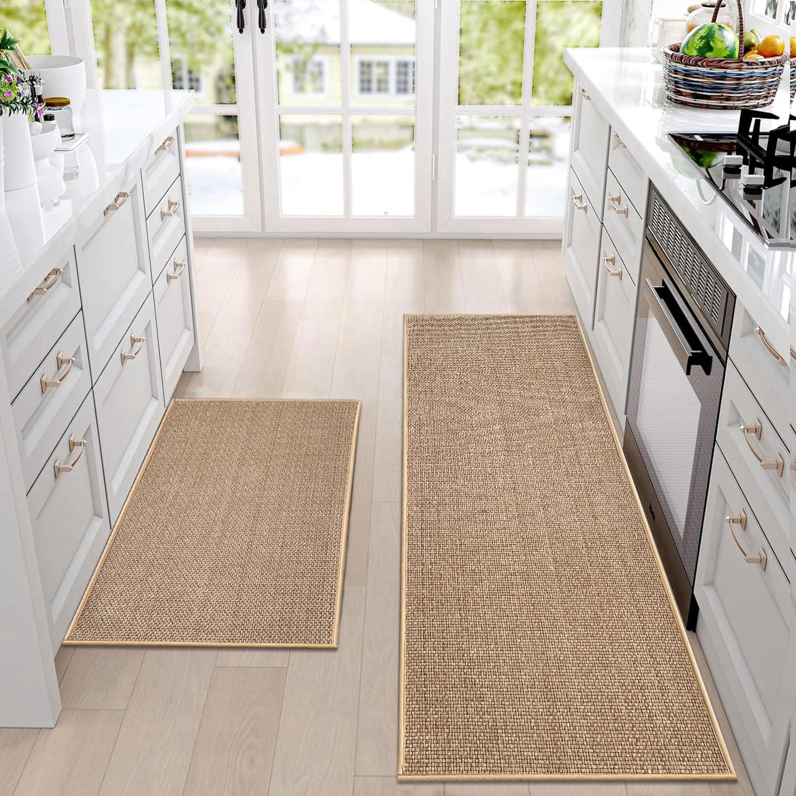 COLOR&GEOMETRY Non Slip Washable 44 X 150 Cm, Rubber Backed Runner Rug, Easy To Clean Quick Dry Floor Mats For Kitchen, Hallway, Laundry Room (Light - View #4