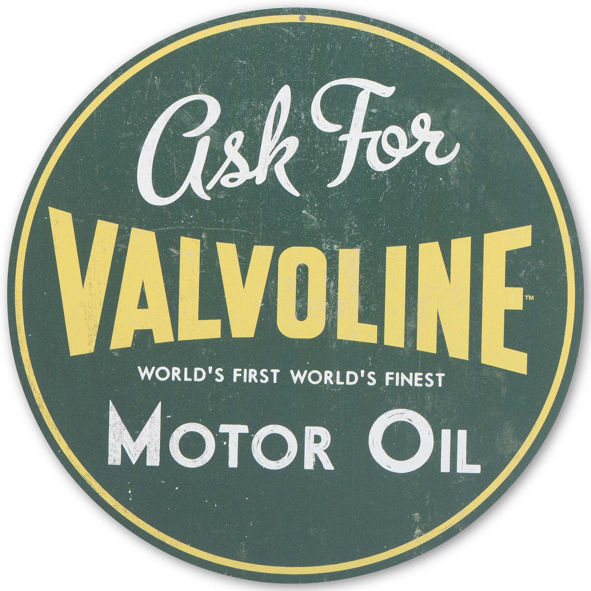 Amazon.com: Valvoline Motor Oil Round Metal Sign - Vintage