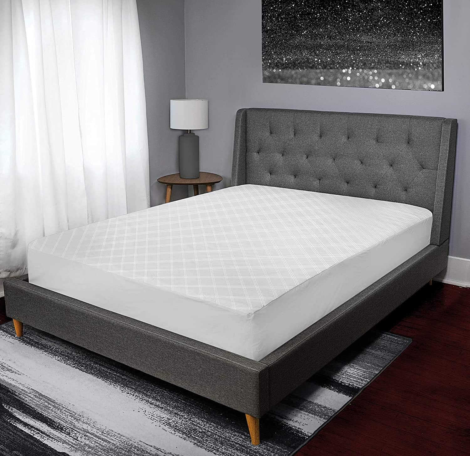 AllerEase Allergy Relief Zippered Mattress Protector, Full Size, Waterproof, Hypoallergenic Mattress Cover, Protects Barrier from Household Allergens and Bed Bugs, Machine Washable