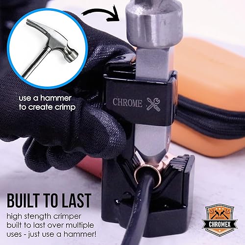 Miniatura 6 de Crimpadora de cables de batería - Herramienta de prensado de martillo con bolsa de almacenamiento