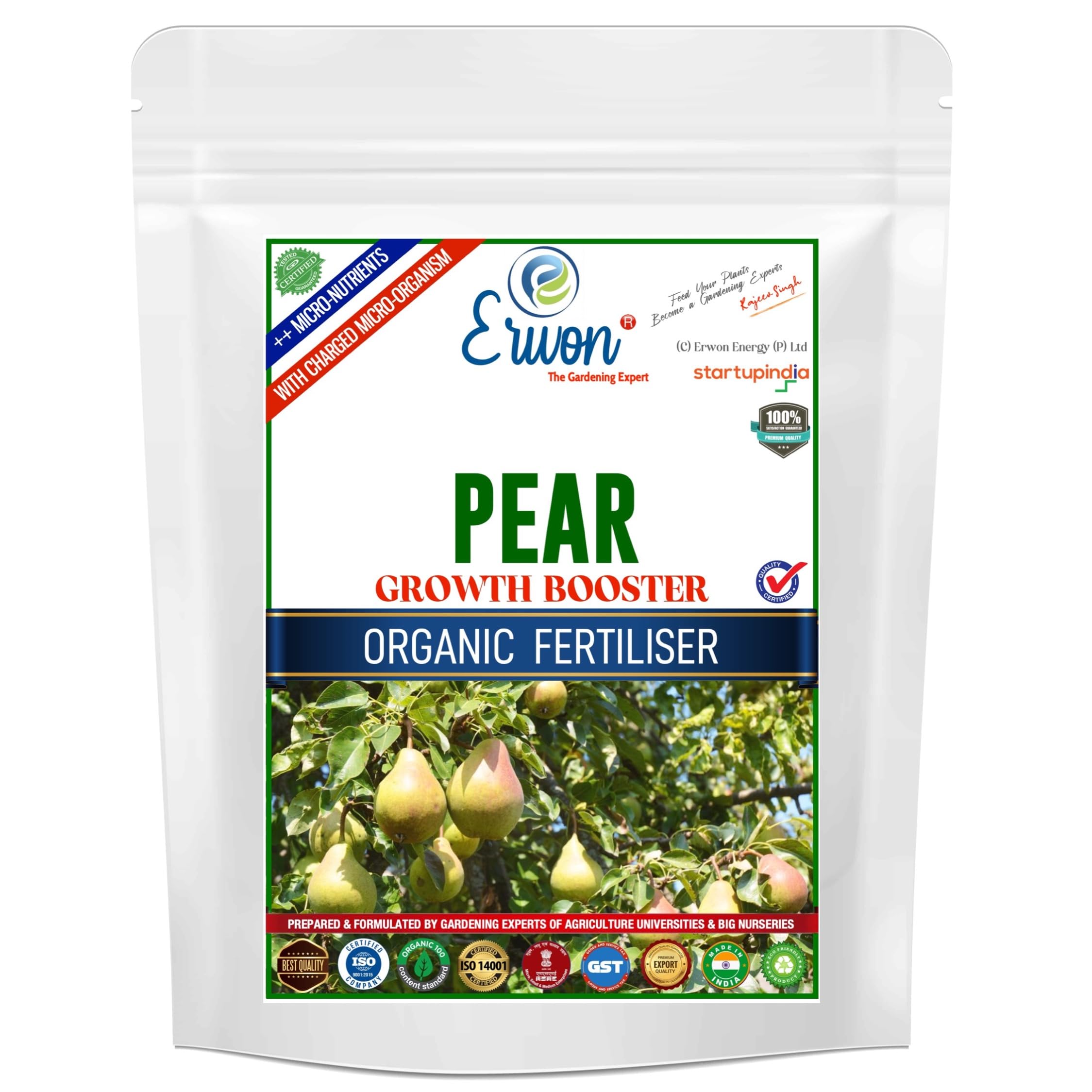 Erwon Pear Growth Booster, Premium Essential Powerful Organic Fertiliser for Pear Plants, with Charged Micro-organism and ++ Micronutrients (1800 gm) (B0B5PFZ9XG) Amazon Price History, Amazon Price Tracker